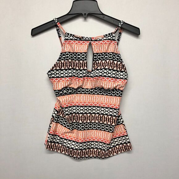 Ellen Tracy Women Swimwear Tankini Top Size 8 Colorful M142 -12 - Picture 1 of 12